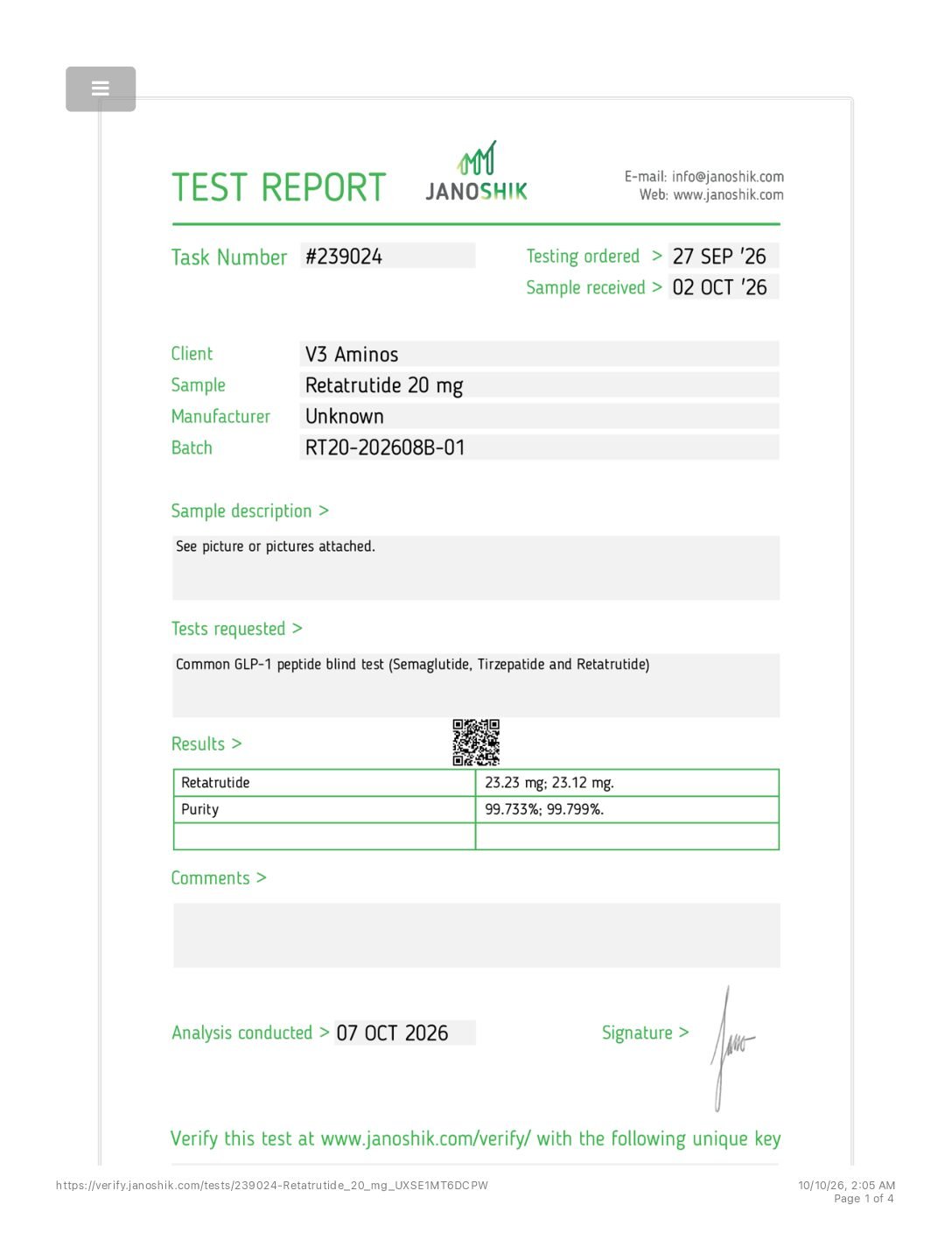 V3-3RT 20mg - Image 2